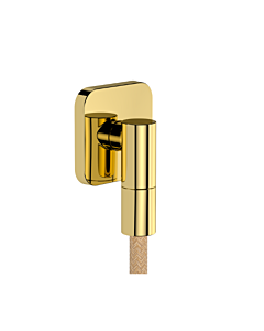 hansgrohe FixFit Fine Q wall connection 28884990 with backflow preventer, Q, softsquare, polished gold optic