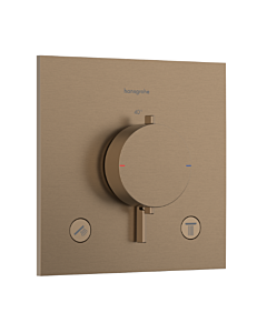 hansgrohe Ecostat Comfort E Thermostat 33711140 Unterputz, für 2 Verbraucher, 24 l/min, brushed bronze