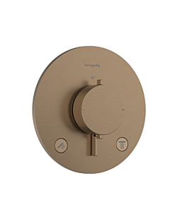 hansgrohe Ecostat Comfort S Thermostatic shower mixer 33715140 Concealed, for 2 outlets, 24 l/min, brushed bronze
