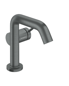 hansgrohe Tecturis S Einhebel-Waschtischarmatur 73323340 Ausladung 130mm, mit Zugstangen-Ablaufgarnitur, brushed black chrome
