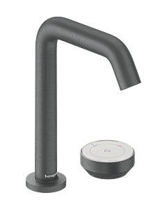 hansgrohe Tecturis S 2-Loch-Waschtischarmatur 73353340 mit Ablaufgarnitur, CoolStart, brushed black chrome