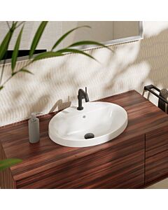 hansgrohe Xuniva lavabo à encastrer 60160450 550x450mm, avec trou pour robinetterie, avec trop-plein, blanc