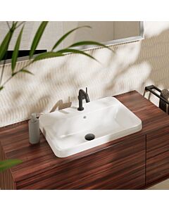 hansgrohe Xuniva lavabo à encastrer 60162450 550x450mm, sans trou pour robinetterie, avec trop-plein, blanc