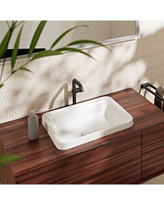 hansgrohe Xuniva lavabo à encastrer 61066450 550x400mm, sans trou pour robinetterie, avec trop-plein, SmartClean, blanc