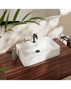 hansgrohe Xuniva vasque à poser 61082450 600x450mm, avec trou pour robinetterie/trop-plein, SmartClean, blanc