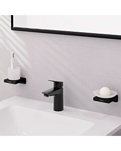 hansgrohe Logis mitigeur de lavabo 71103670 sans garniture de vidange , avec CoolStart, saillie 108 mm, noir mat