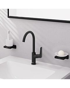 hansgrohe Logis Wash basin mixer 71130670 Drain fitting plastic pull rod, with swivel spout