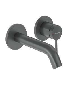 hansgrohe Tecturis S single-lever basin mixer 73350340 concealed, for wall mounting, projection 165mm, brushed black chrome