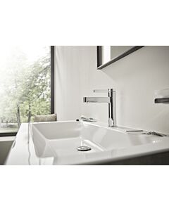 hansgrohe Finoris 110 Waschtischarmatur 76024000 mit Push-Open Ablaufgarnitur, CoolStart, chrom