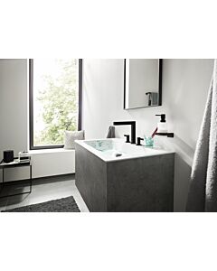 hansgrohe Finoris 160 3 trous mitigeur lavabo 76034670 avec push-open garniture de vidange , noir mat