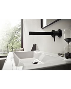hansgrohe Finoris set de montage final 76050670 mitigeur lavabo , pour montage mural, avec bec 22,5 cm, noir mat