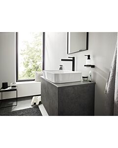 hansgrohe Finoris 260 Waschtischarmatur 76070670 für Waschschüsseln, mit Push-Open Ablaufgarnitur, mattschwarz