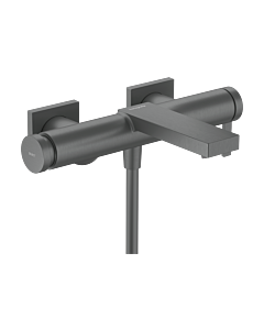 hansgrohe Tecturis E single-lever bath mixer 73420340, projection 213 mm, surface-mounted, brushed black chrome