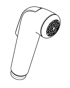 hansgrohe Bidette Handbrause 92317000 weiß /chrom