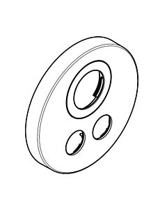 hansgrohe Rosace pour connexions permutées 92391000 Therm. ShowerSelect S à encastrer, chromé , Ø 150 mm