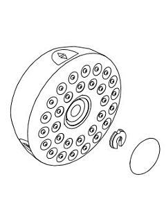 hansgrohe body Bodyvette side shower 97472000 Stop chrome with jet disc light gray