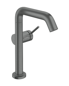 hansgrohe Tecturis S Einhebel-Waschtischarmatur 73360340 mit Schwenkauslauf und Push-Open-Ablaufgarnitur, brushed black chrome