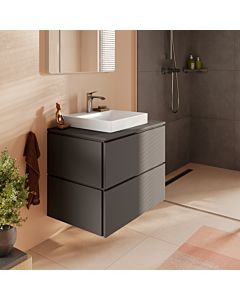 hansgrohe Xilesa E vanity unit 54299760 2 drawers without PushOpen, 780 x 550 mm, slate grey matt