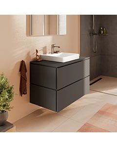 hansgrohe sous-vasque Xilesa E 54301760 2 tiroirs sans PushOpen, 980 x 550 mm, gris ardoise mat