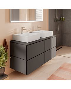 hansgrohe Xilesa E Waschtischunterschrank 54305760 1375x550mm, 4 Schubkästen, ohne PushOpen, schiefergrau matt