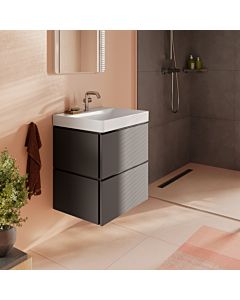 meuble vasque Xilesa E hansgrohe 54293760 580x470 mm, avec 2 tiroirs à ouverture par pression, gris ardoise mat