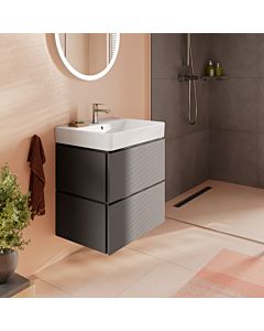 hansgrohe sous-vasque Xilesa E 54294760 630x470mm, 2 tiroirs, pour meuble sous-vasque, avec PushOpen, gris ardoise mat