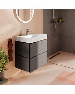 hansgrohe Xilesa E Waschtischunterschrank 54295760 680x470mm, 2 Schubkästen, für Waschtisch, mit PushOpen, schiefergrau matt