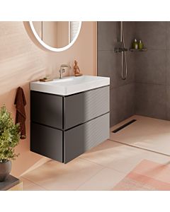 hansgrohe Xilesa E vanity unit 54296760 780x470mm, 2 drawers PushOpen, slate grey matt