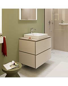 hansgrohe Xilesa E vanity unit 54299780 2 drawers without PushOpen, 780 x 550 mm, sand beige matt