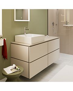 hansgrohe Xilesa E vanity unit 54306780 1375x550mm, 4 drawers, with PushOpen, sand beige matt
