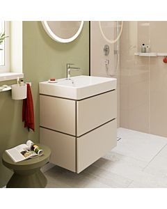 Meuble sous-vasque Xilesa E hansgrohe 680x470mm, 2 tiroirs, pour meuble sous-vasque, sans PushOpen, beige sable mat