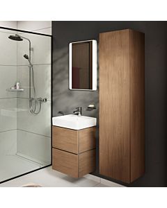 Meuble haut Xilesa E hansgrohe 400x350mm, charnière de porte à droite, chêne cachemire