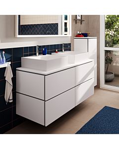 hansgrohe Xilesa E Waschtischunterschrank 54306700 1375 x 550mm, 4 Schubkästen, mit PushOpen, Weiß matt