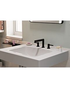 hansgrohe Zesis S 3-hole basin mixer tap 74733670 with pop-up waste set, matt black