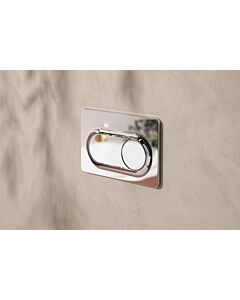 Plaque de commande Hansgrohe iFrame Original S 66002000 pour double chasse d&#39;eau, en plastique chromé