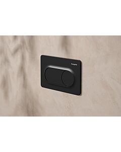 hansgrohe iFrame Original S flush plate 66002670 for dual flush, plastic, matte black