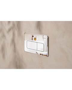 hansgrohe iFrame Original Q Betätigungsplatte 66001000 für 2-Mengen-Spülung, Kunststoff, chrom