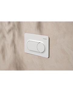 Plaque de commande hansgrohe iFrame Original S 66002700 pour double chasse d&#39;eau, plastique, blanc mat