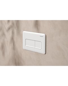 Plaque de commande hansgrohe iFrame Original Q 66001700 pour double chasse d&#39;eau, plastique, blanc mat