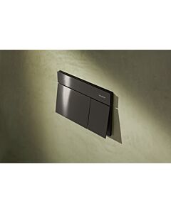 hansgrohe iFrame Element E Betätigungsplatte 66003340 für 2-Mengen-Spülung, Metall, brushed black chrome