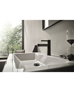 Mitigeur de lavabo hansgrohe Finoris 76012340 ComfortZone 100, avec bonde à ouverture par pression, finition chrome noir brossé