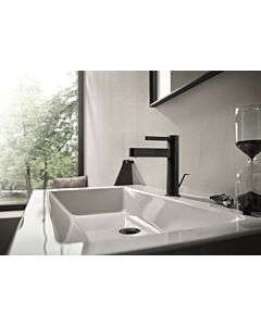 hansgrohe Finoris Waschtischarmatur 76025340 CoolStart, Ausladung 139mm, mit Zugstange, brushed black chrome