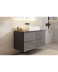 hansgrohe Xilesa E vanity unit 54303760 2 drawers without PushOpen, 1180 x 550 mm, slate grey matt