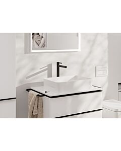hansgrohe Finoris Waschtischarmatur 76072340 mit Push-Open-Ablaufgarnitur, Ausladung 208mm, brushed black chrome