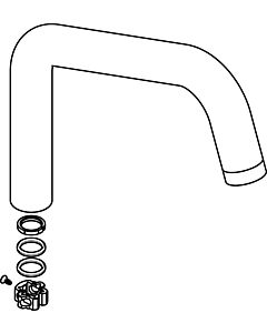 hansgrohe spout complete Axor Citterio SPTM 98604000 fixed spout chrome