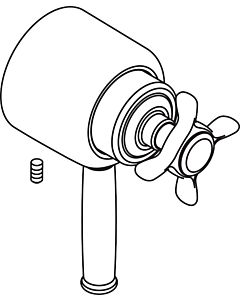 hansgrohe Poignée Axor Montreux Showerpipe 16595820 nickel brossé