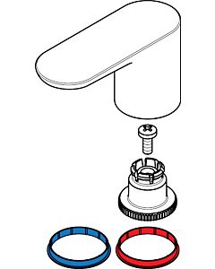 hansgrohe poignée Axor Citterio M 4 trous 98999000 mitigeur de bain chaud / froid chromé