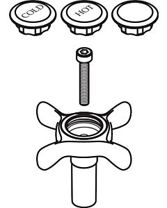 hansgrohe Gr. Axor Montreux bras 2Griff WT. 16291830 nickel poli chaud / froid