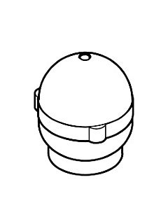 hansgrohe handle Axor Uno hot water side white 13292450