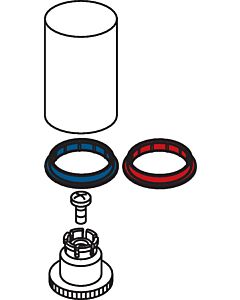 hansgrohe poignée Axor Starck froid/chaud 25 mm 96318000 chromé